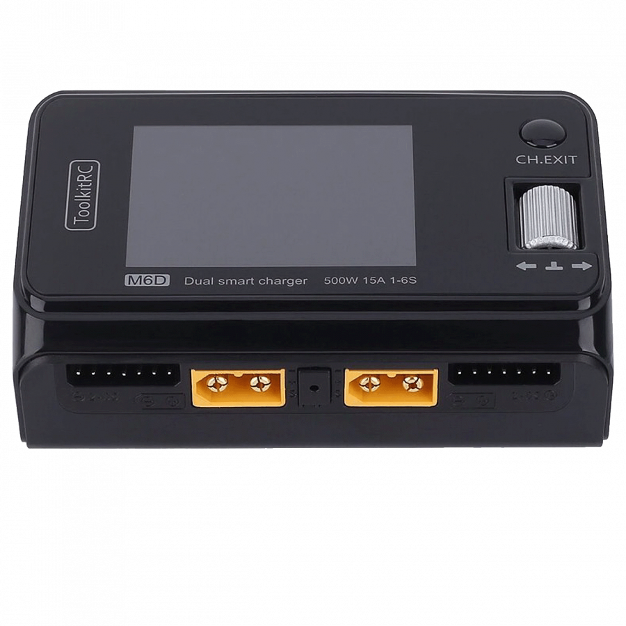 Зарядний пристрій для акумуляторів ToolkitRC M6D DC 500W 25A SYNC з блоком живлення S-520-26 26V 20A - фото 3 Зарядний пристрій для акумуляторів ToolkitRC M6D DC 500W 25A SYNC з блоком живлення S-520-26 26V 20A - фото 3