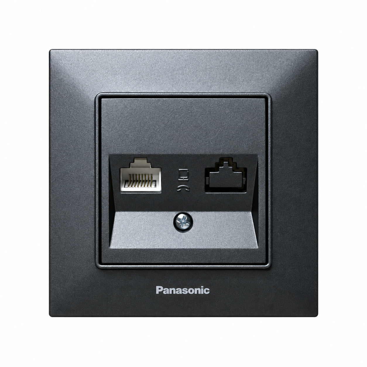 Розетка компьютерная RJ45 CAT5e дымчатая Panasonic Arkedia Slim