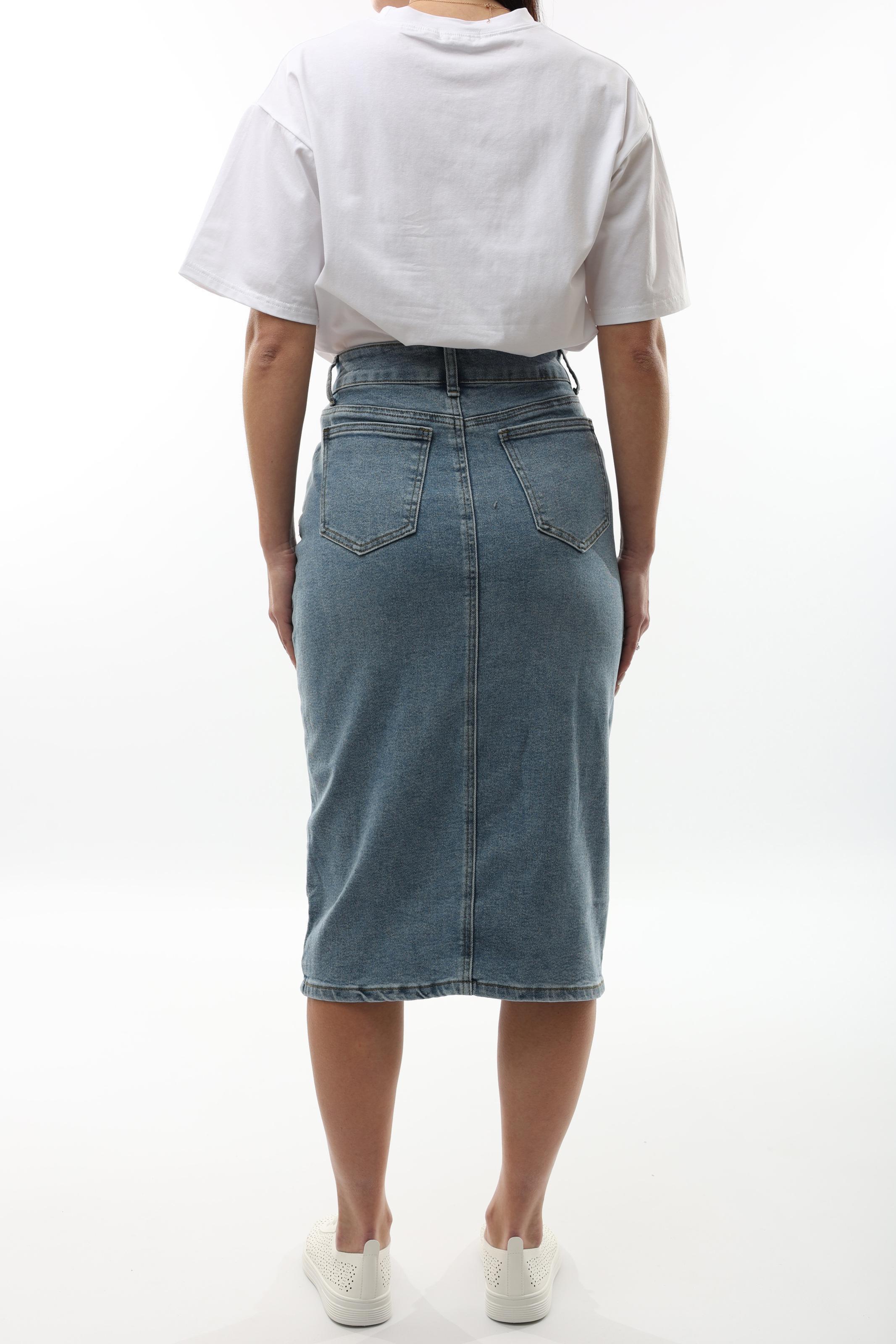 Юбка джинсовая женская est. 1991 M Синий (277550-M) - фото 2