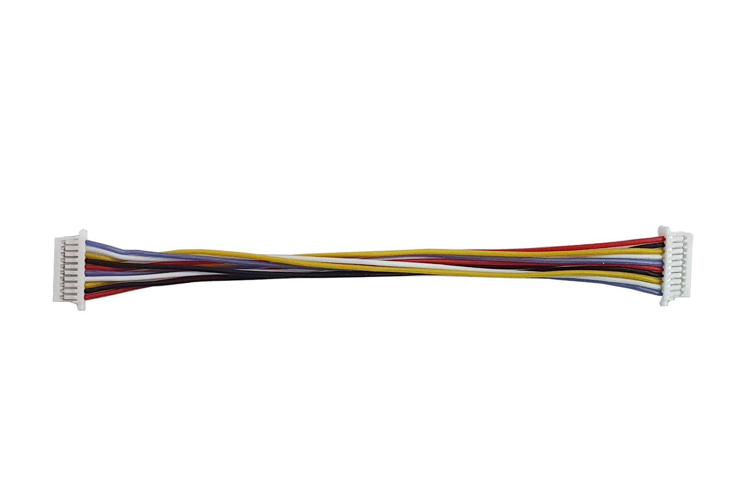 Кабель силіконовий Micro JST SH1.0 F 10pin Micro JST SH1.0 F 10pin 32AWG розгорнутий 100 мм (62535)
