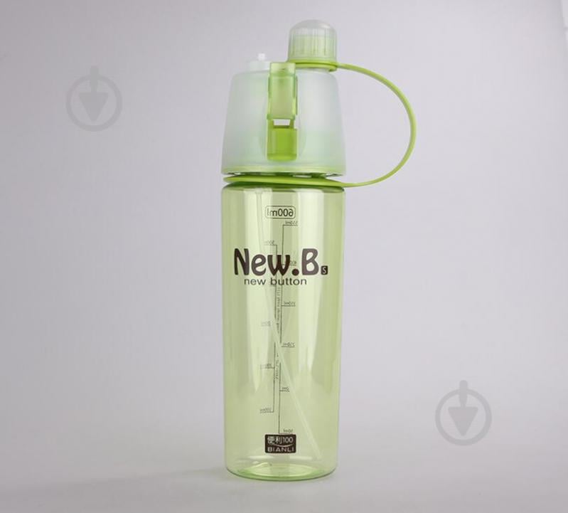 Бутылка для воды New B с распылителем 600 мл Зеленая (New Button Bottle SUN0039) Бутылка для воды New B с распылителем 600 мл Зеленая (New Button Bottle SUN0039)