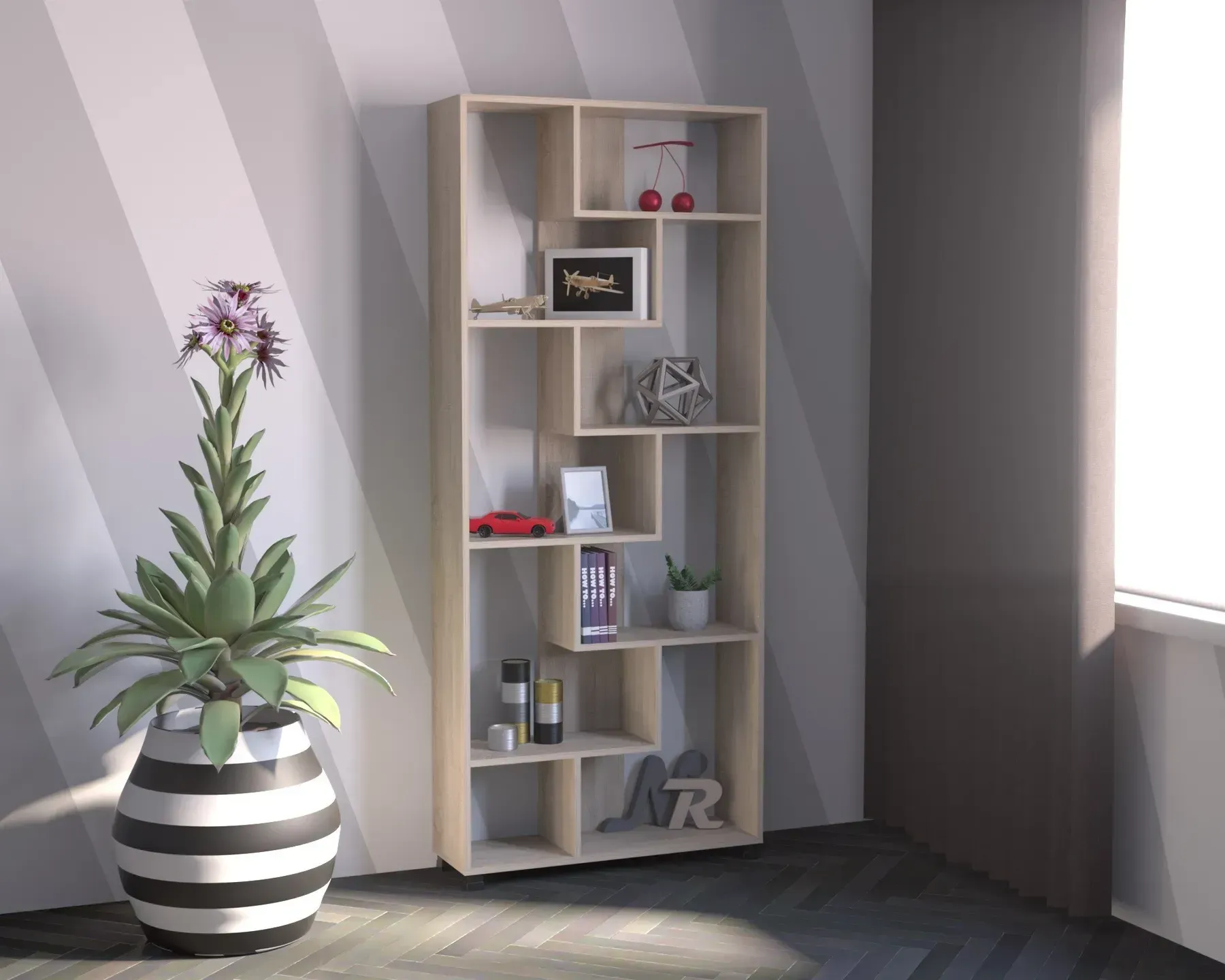 Стеллаж Kontinent OS-4 80х25х190 см Дуб Сонома (52811404) - фото 2 Стеллаж Kontinent OS-4 80х25х190 см Дуб Сонома (52811404) - фото 2