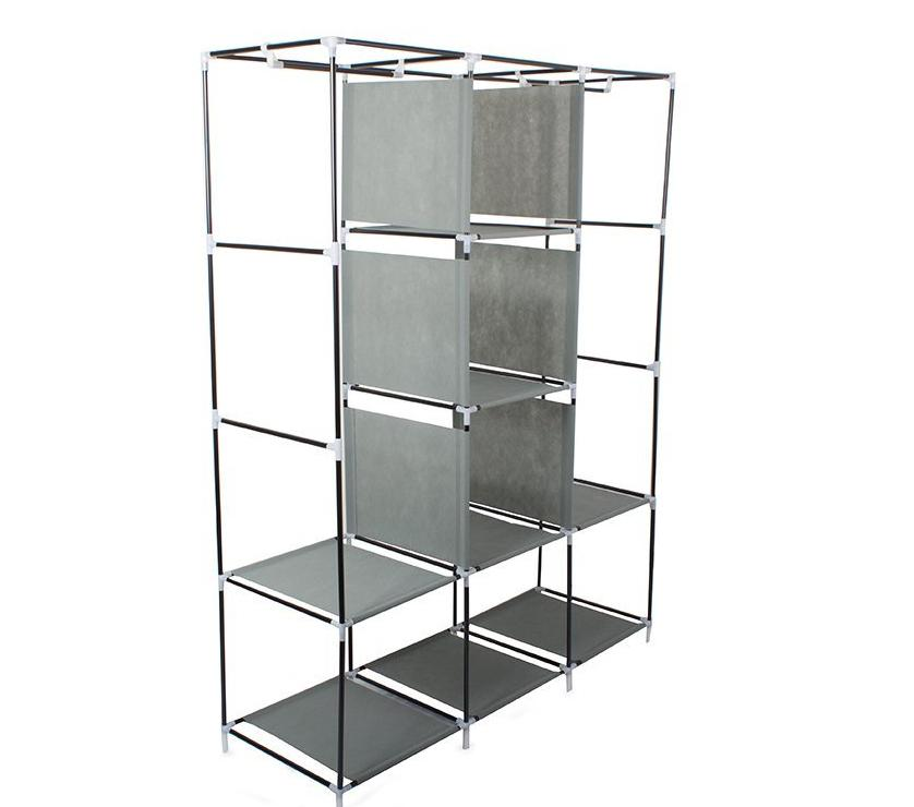 Шкаф тканевый складной 88130 130х45х175 см Черный - фото 3