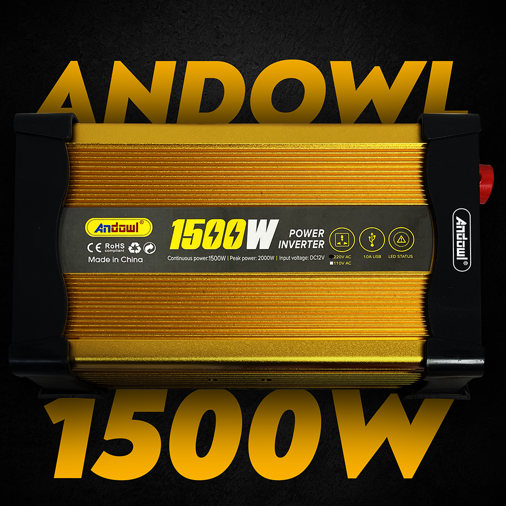 Автомобільний інвертор Andowl Q-KS1500 з модифікованим синусом 1500 Ват 1500 W (129) - фото 2