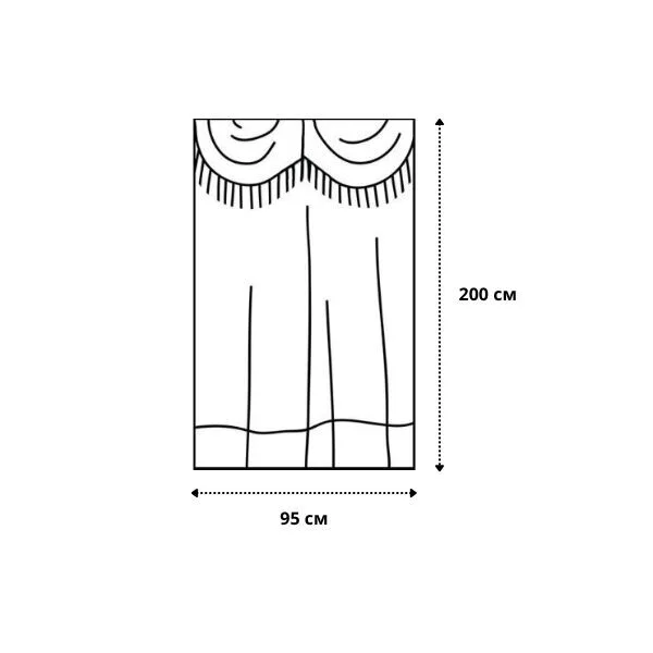Двухслойная штора для дверей 200x95 см (C01765) - фото 6