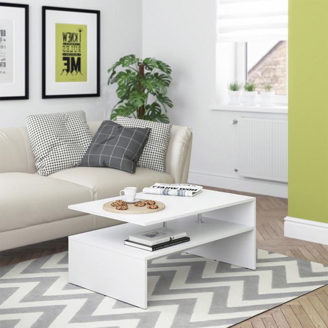 Журнальный стол Mini-9 900х420х590 мм Белый - фото 2 Журнальный стол Mini-9 900х420х590 мм Белый - фото 2