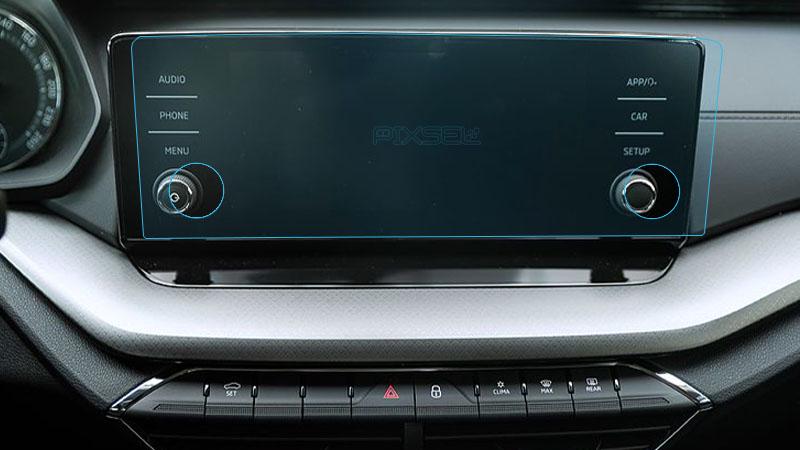 Защитное стекло Pixsel гибридное матовое на монитор Skoda OCTAVIA 13" 2020