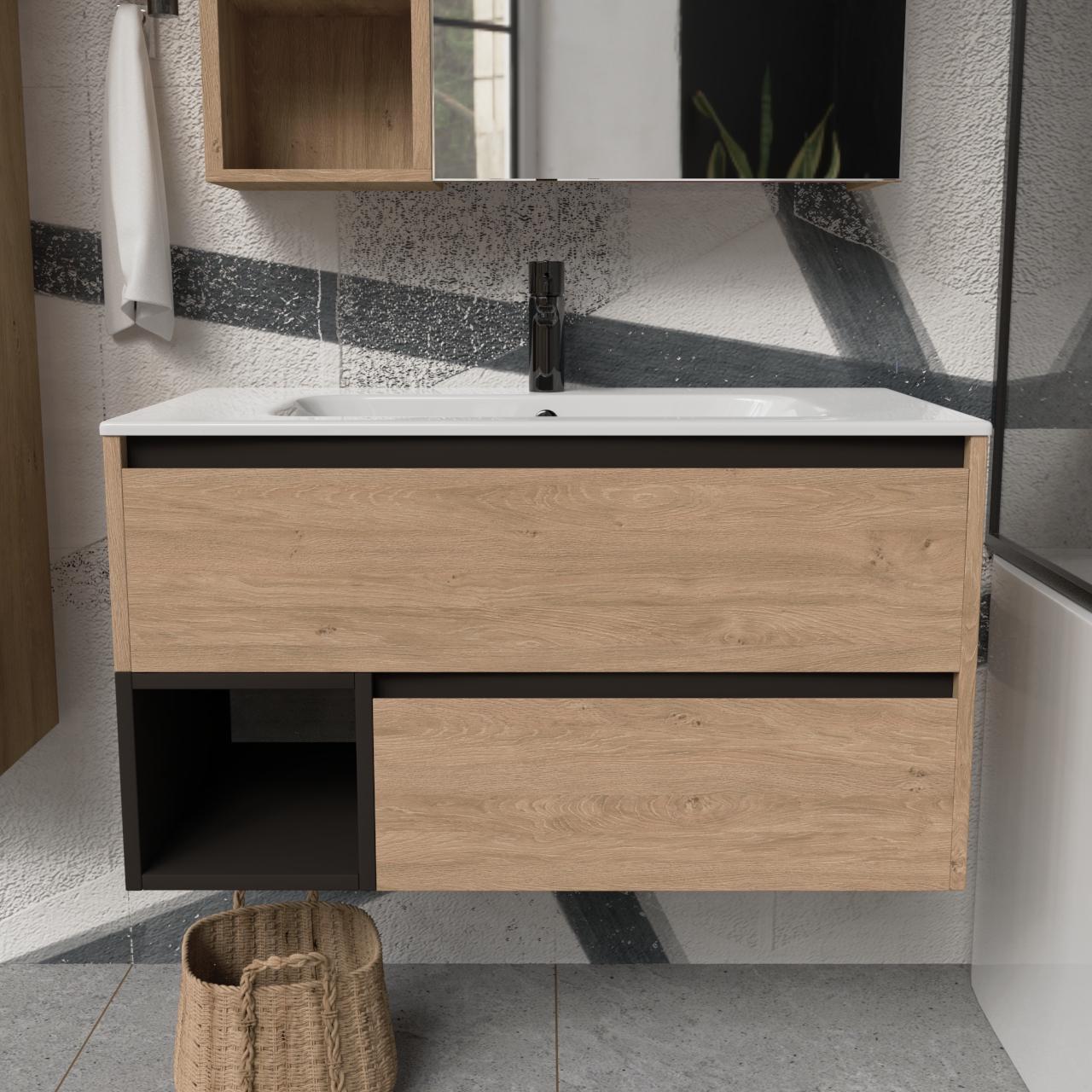 Тумба підвісна з раковиною MVK Vostok Craft 90 В2 900х450х530 мм Дуб кам'яний (c290db) - фото 1 Тумба підвісна з раковиною MVK Vostok Craft 90 В2 900х450х530 мм Дуб кам'яний (c290db) - фото 1