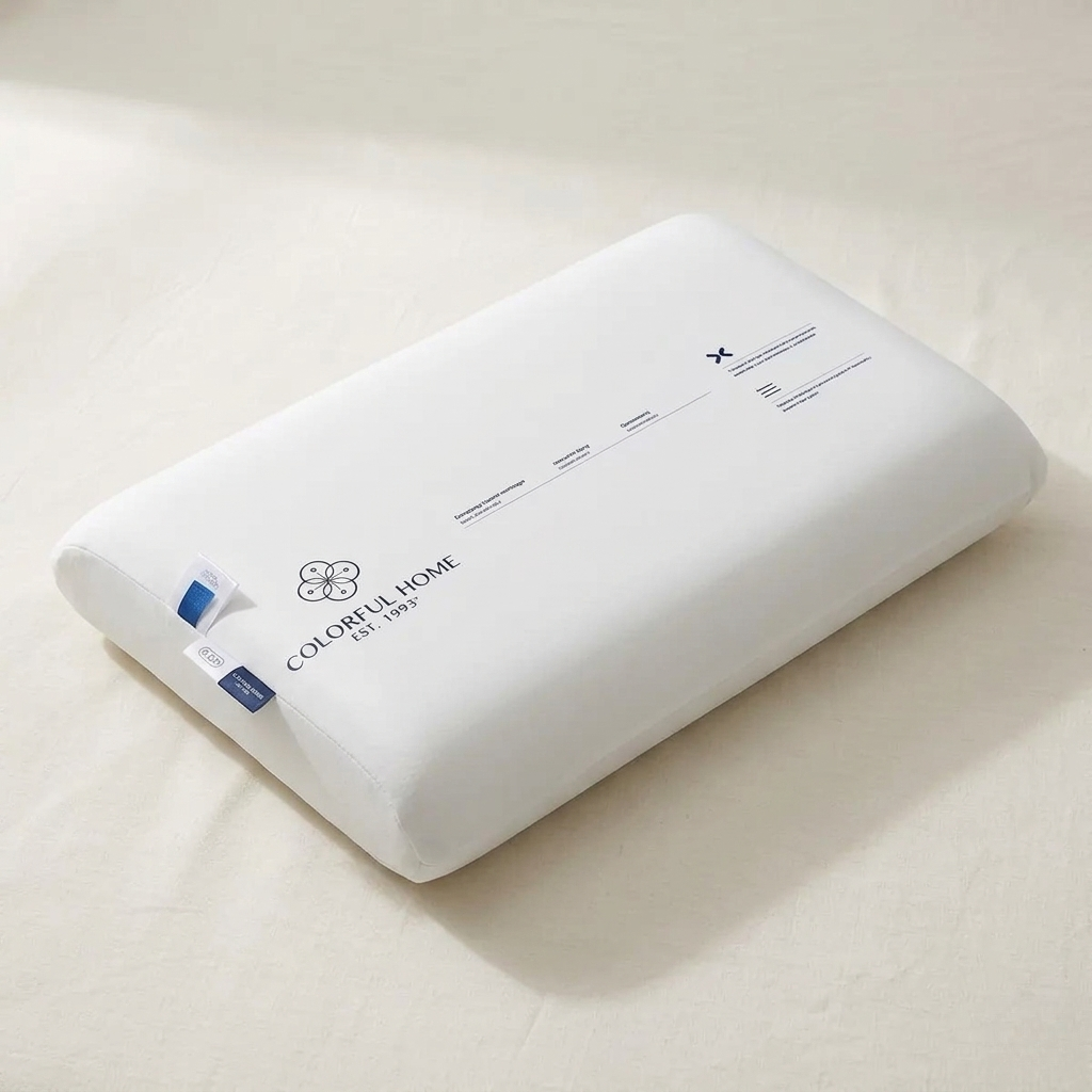 Подушка ортопедична прямокутна для сну з ефектом пам'яті COLORFUL HOME із Memory foam 42х70 см Кремовий/Білий (014-006-50)