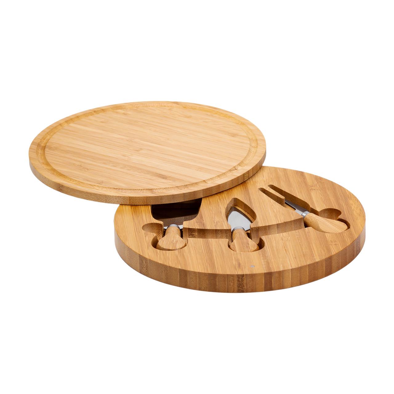 Набор для нарезки сыра со стеклянной крышкой 25 см (4773) - фото 4