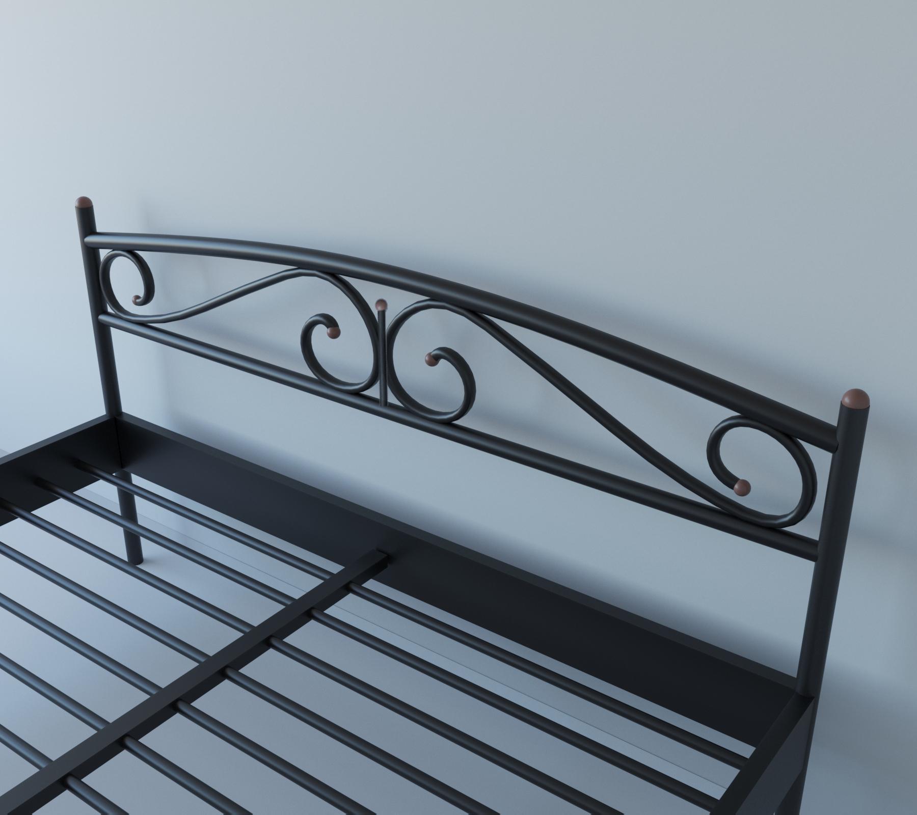 Ліжко Tobi Sho VERONA-1 полуторне металеве 200х140 см Чорний - фото 4