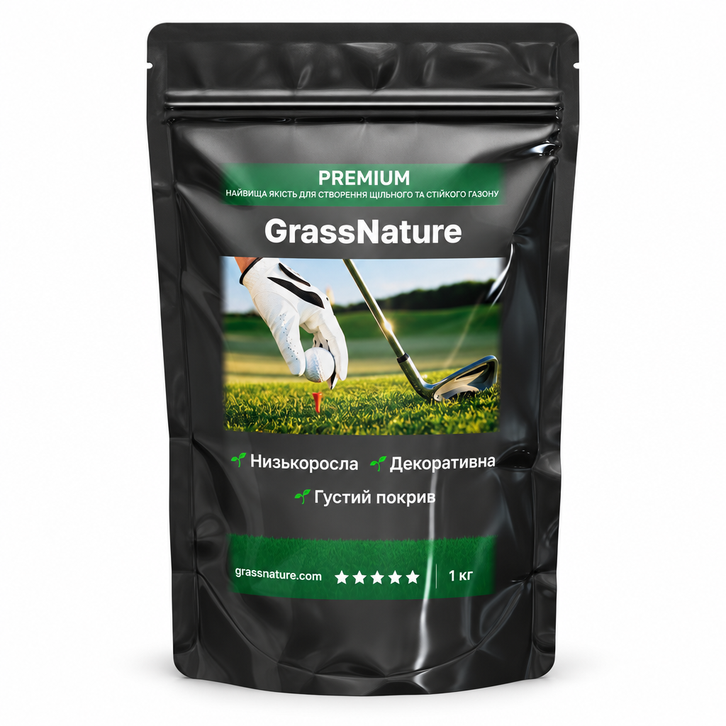 Травосмесь газонная GrassNature Premium ковровый газон 1 кг/30 м2 (3222111545)