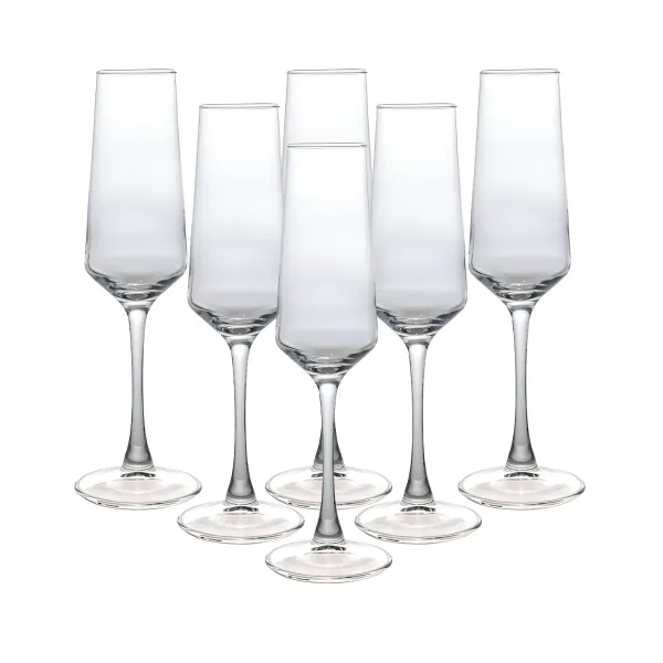 Набор бокалов для шампанского и игристых вин 6 шт. по 250 мл Прозрачный