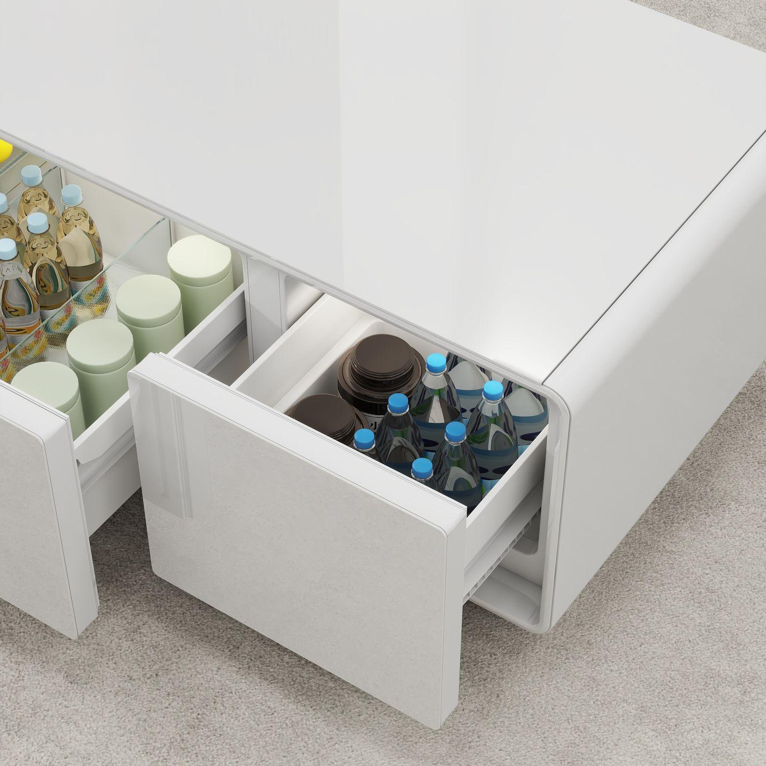 Журнальный стол умный с холодильником Primst TB90 93 л Белый (TB90FVWT) - фото 2