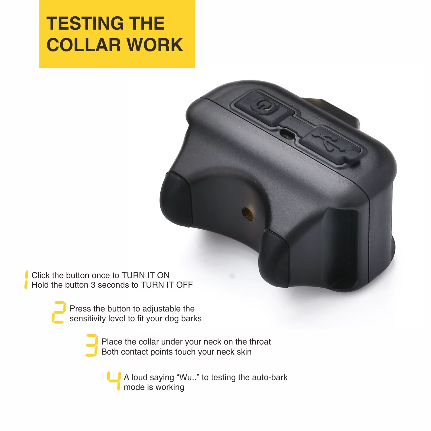 Нашийник електронний дресирувальний DOBE DB60 mini від гавкання для маленьких собак від 2,3 кг (048.2) - фото 2 Нашийник електронний дресирувальний DOBE DB60 mini від гавкання для маленьких собак від 2,3 кг (048.2) - фото 2