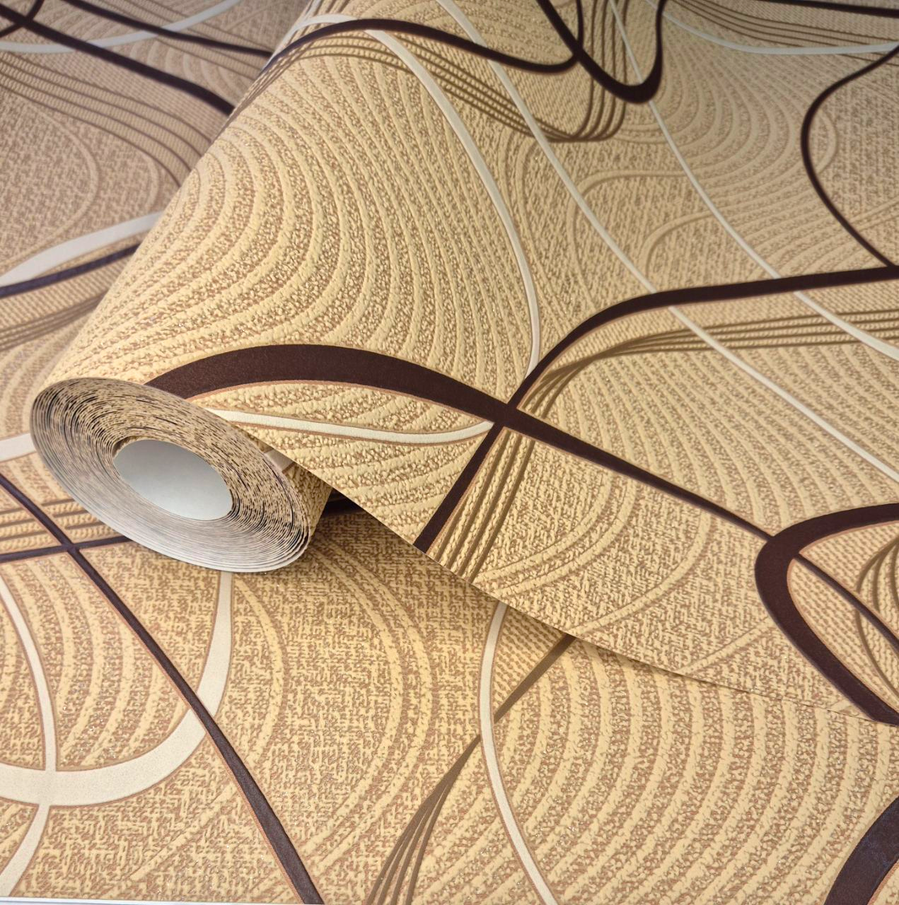 Шпалери вінілові 5767-05 з абстрактним візерунком для кухні/коридору/офісу/вітальні 10x0,53 м Пісочний (2564201963) - фото 1 Шпалери вінілові 5767-05 з абстрактним візерунком для кухні/коридору/офісу/вітальні 10x0,53 м Пісочний (2564201963) - фото 1