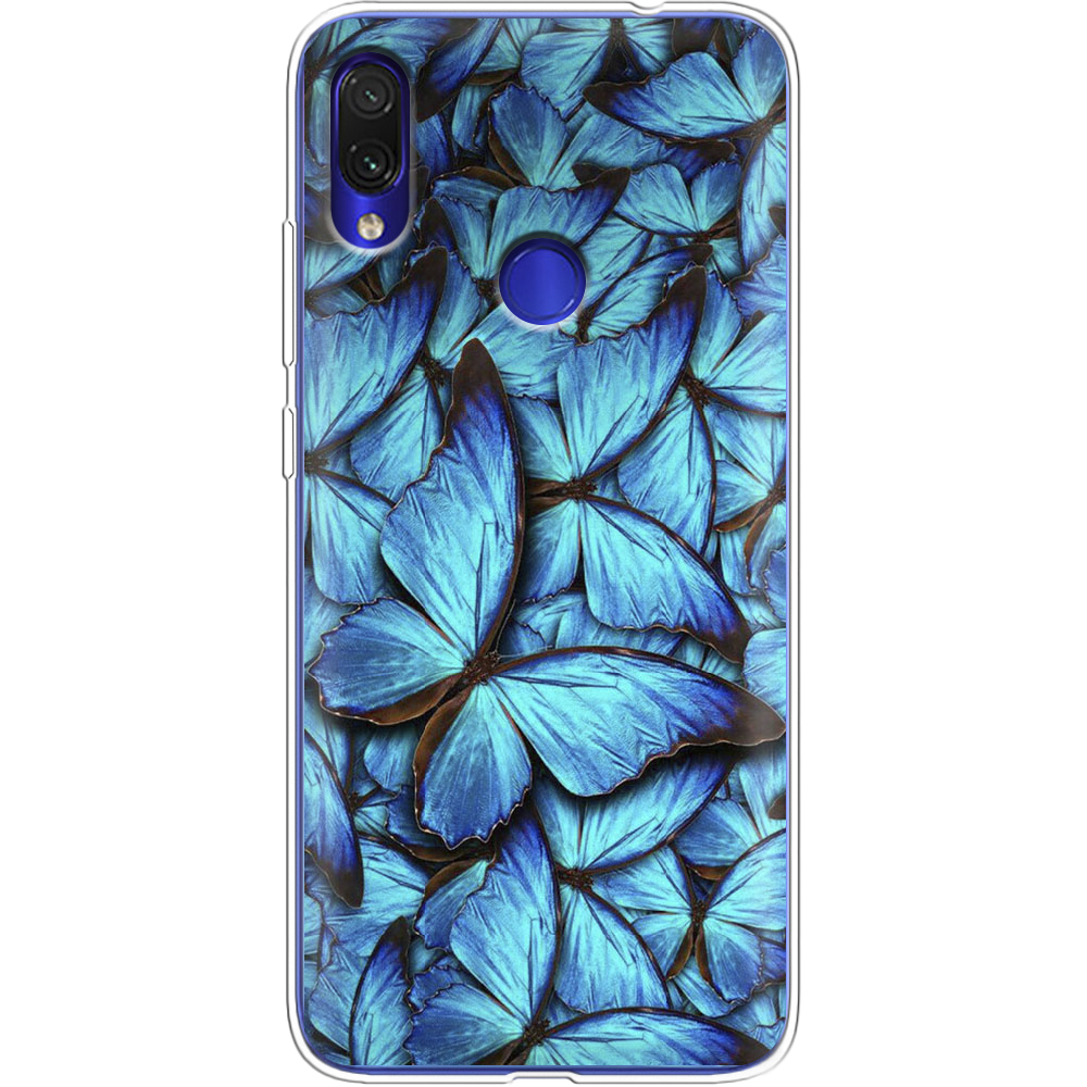 Чехол Boxface Xiaomi Redmi Note 7 лазурные бабочки Прозрачный силикон (36202-up1550-36202)