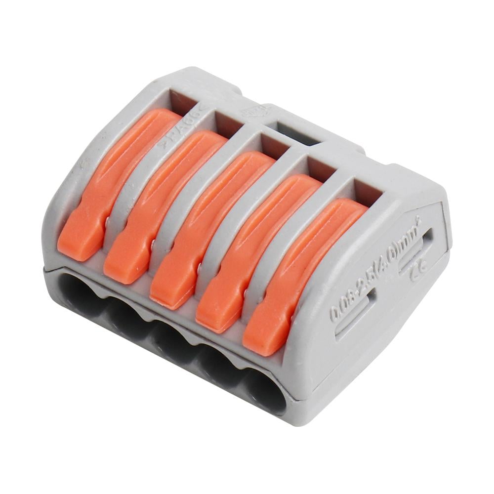 Клема швидкого монтажу Prolum RT-415A ПВХ ділима з'єднувальна 5 гнізд (503065) Клема швидкого монтажу Prolum RT-415A ПВХ ділима з'єднувальна 5 гнізд (503065)