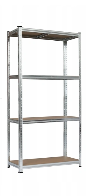 Стеллаж LEOBRO из стали 180х90х30 см 175кг/полка 4 полки МДФ Серебристый (LBR1011)