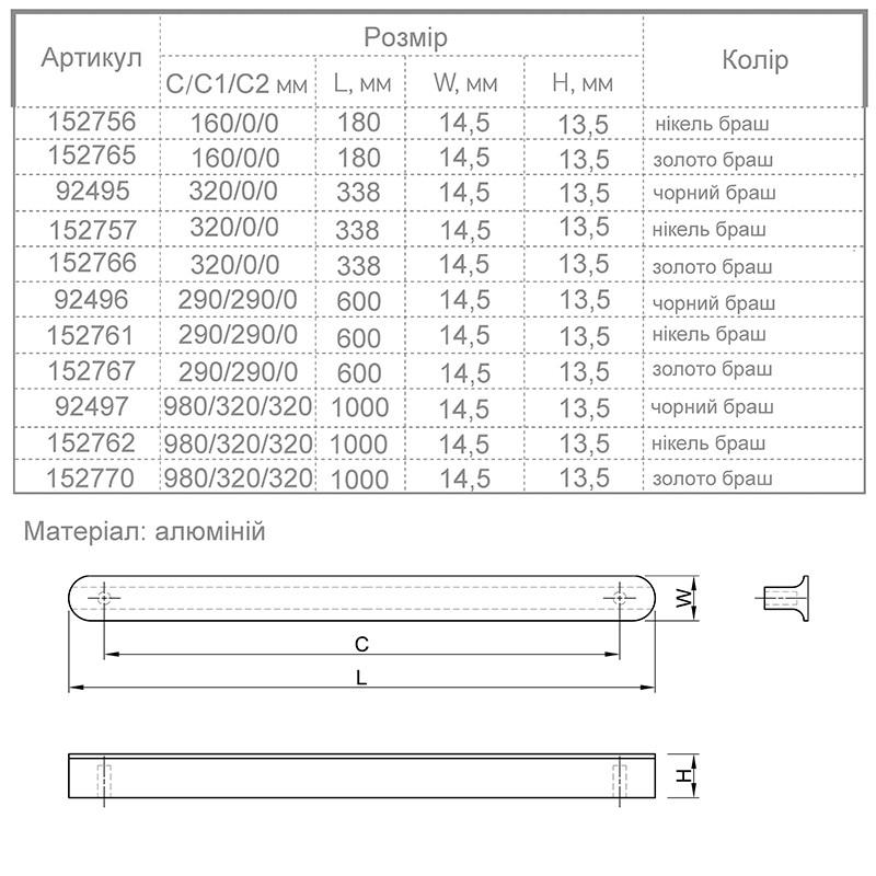 Меблева ручка Ferro Fiori М 7030.160 Золотий браш (152765) - фото 4 Меблева ручка Ferro Fiori М 7030.160 Золотий браш (152765) - фото 4