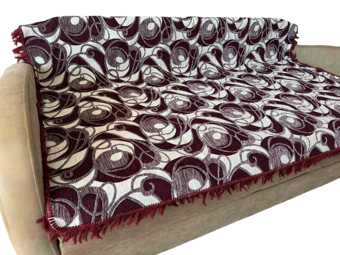 Покривало гобелен 150х200 см із накидками на крісло Бордовий (Д-gobelen-new-001-02) Покривало гобелен 150х200 см із накидками на крісло Бордовий (Д-gobelen-new-001-02)