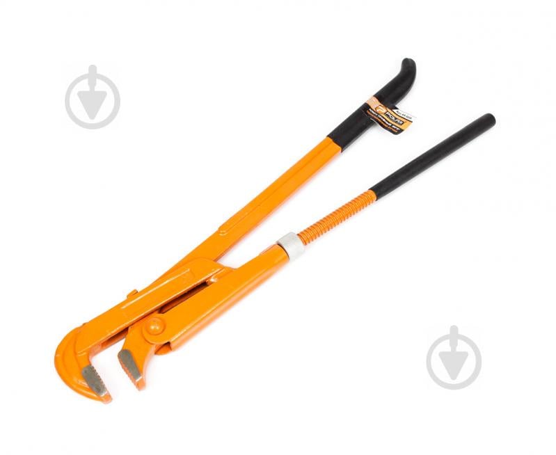Ключ трубний 90 градусів 2" гумова рукоятка Polax (44-009) Ключ трубний 90 градусів 2" гумова рукоятка Polax (44-009)