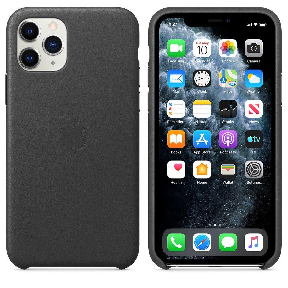 Чехол-накладка Apple Leather Case for iPhone 11 Pro Max Black (HC)
