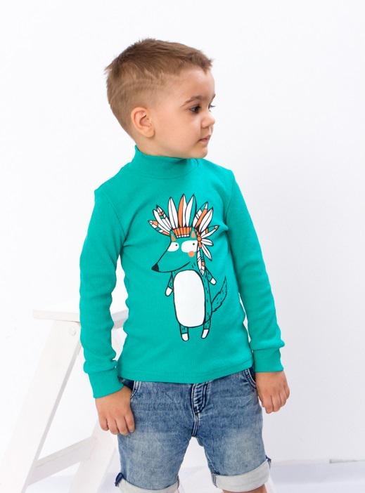 Водолазка для мальчика Носи свое Лис 122 см Темно-мятный (6068-019-33-2-v44)