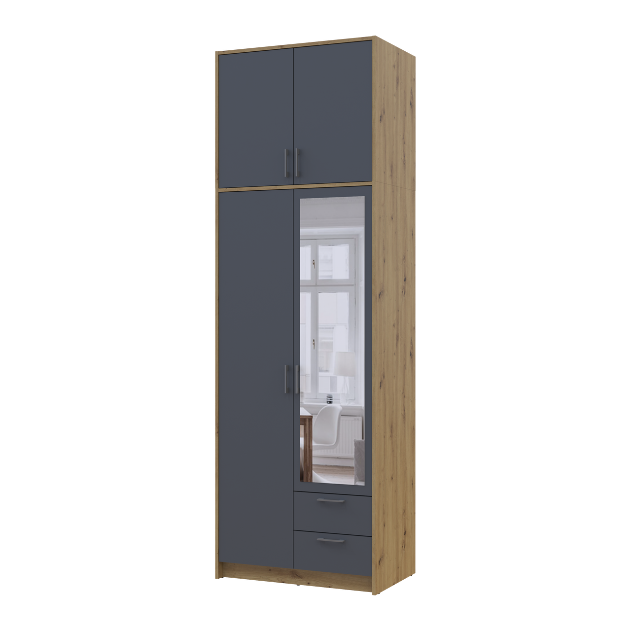 Антресоль висока Doros Ронді 2 ДСП 82х52х65 см Дуб Артізан/Графітовий (41516180) - фото 7 Антресоль висока Doros Ронді 2 ДСП 82х52х65 см Дуб Артізан/Графітовий (41516180) - фото 7