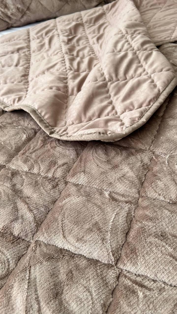 Покривало стьобане 220х240 см Темно-бежевий (Д-Мpled+poduska005-04) - фото 3 Покривало стьобане 220х240 см Темно-бежевий (Д-Мpled+poduska005-04) - фото 3