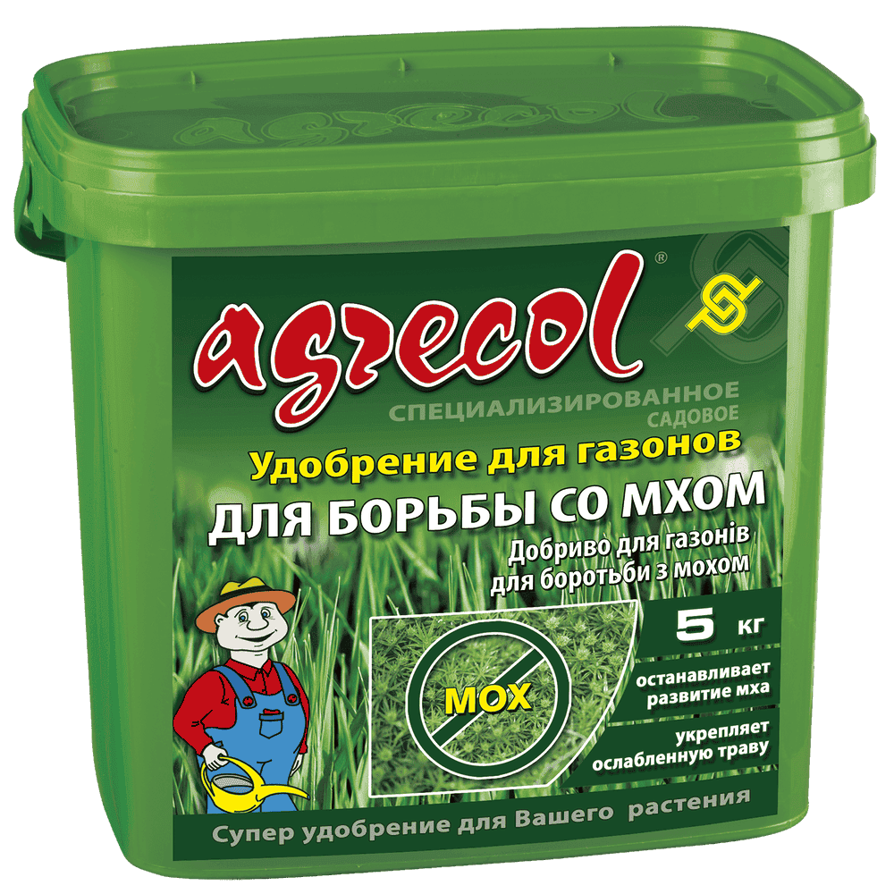 Удобрение для газонов от мха Agrecol 5 кг