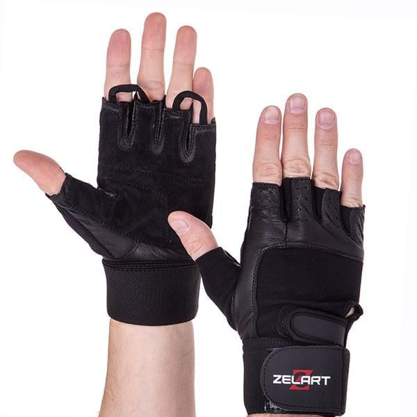 Перчатки для тяжелой атлетики Zelart SB-161085 S Черный (07363041)