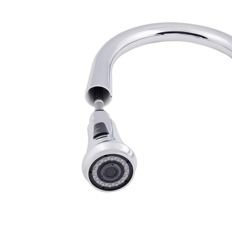 Мойка для кухни DK6845L Qtap/смеситель Swan 9168103UN для кухни с выдвижным изливом QT и губка для стали - фото 11
