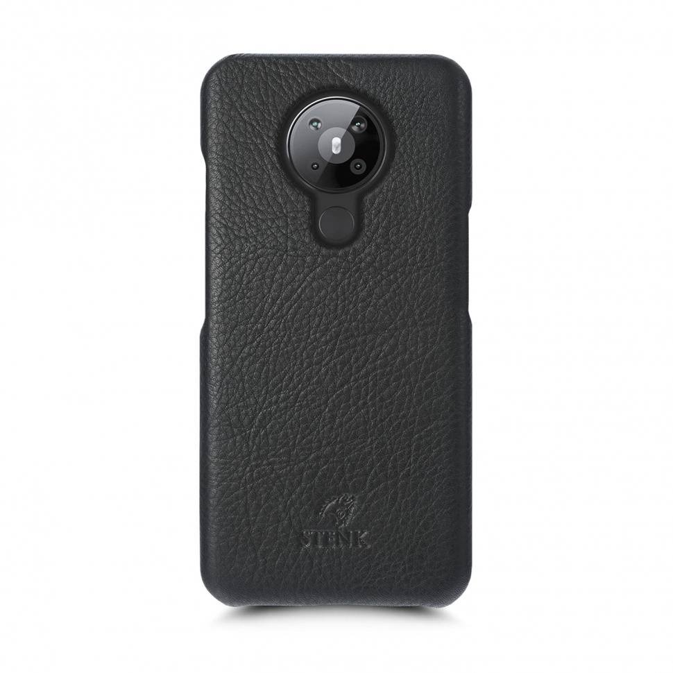 Кожаная накладка Stenk Cover для Nokia 5.3 Черная (69338)
