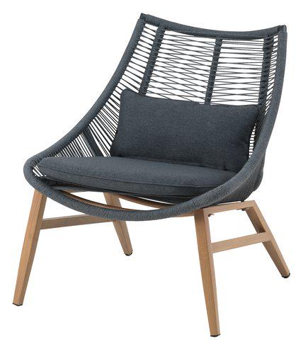 Кресло лаунж 70х84 см Серый (10845763)