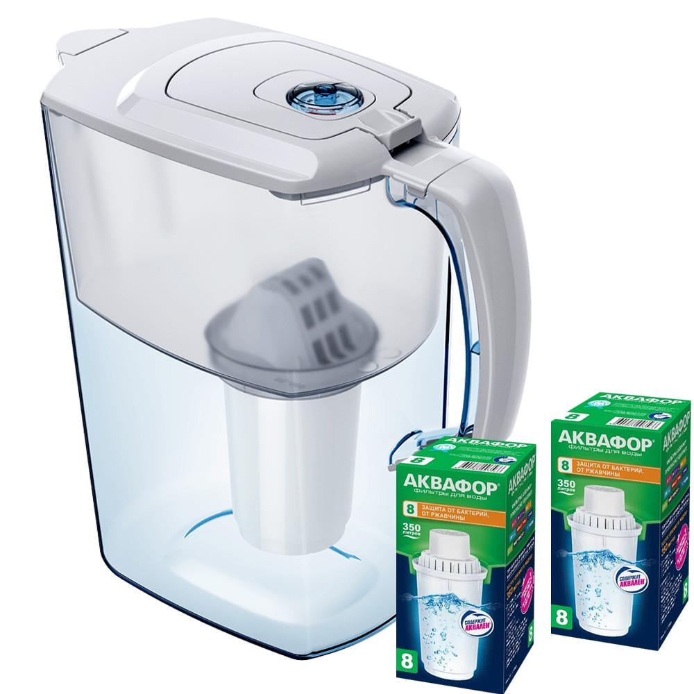 Фільтр-глечик Аквафор Атлант два модулі B8 Білий (1819079121)