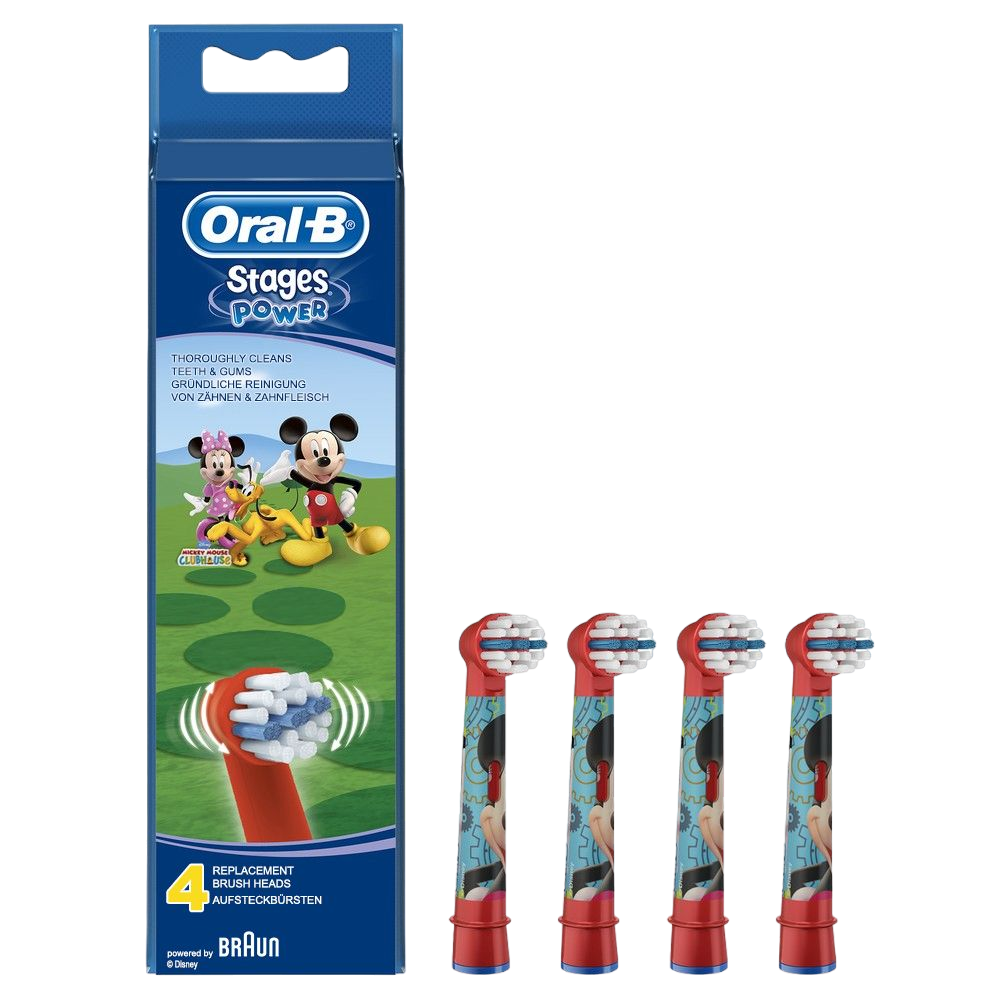 Набір дитячих зубних насадок Oral-B Stages Power Mickey Mouse 4 шт. (Е-01536)