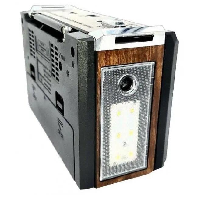 Радиоприемник Golon RX-381 MP3 USB с фонариком Brown (019782) - фото 4