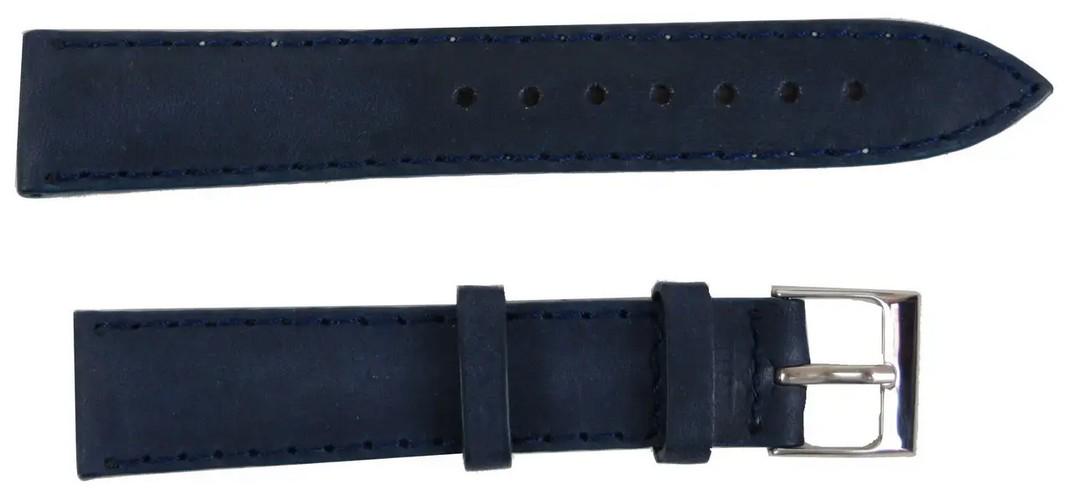 Ремешок для часов кожаный Mykhail Ikhtyar 18 мм Темно-синий (super574_S18-208S navy)