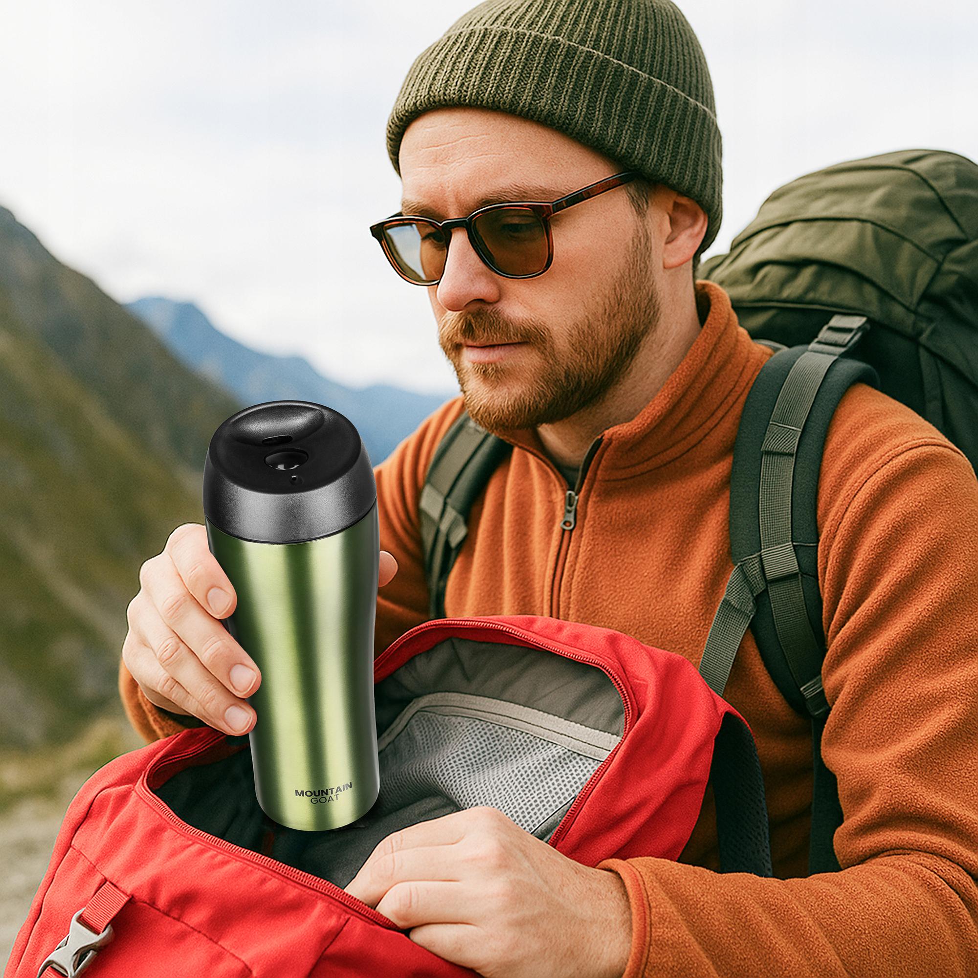 Термокружка Mountain Goat Travel 0,38 л Green (P-5905973406949) - фото 8