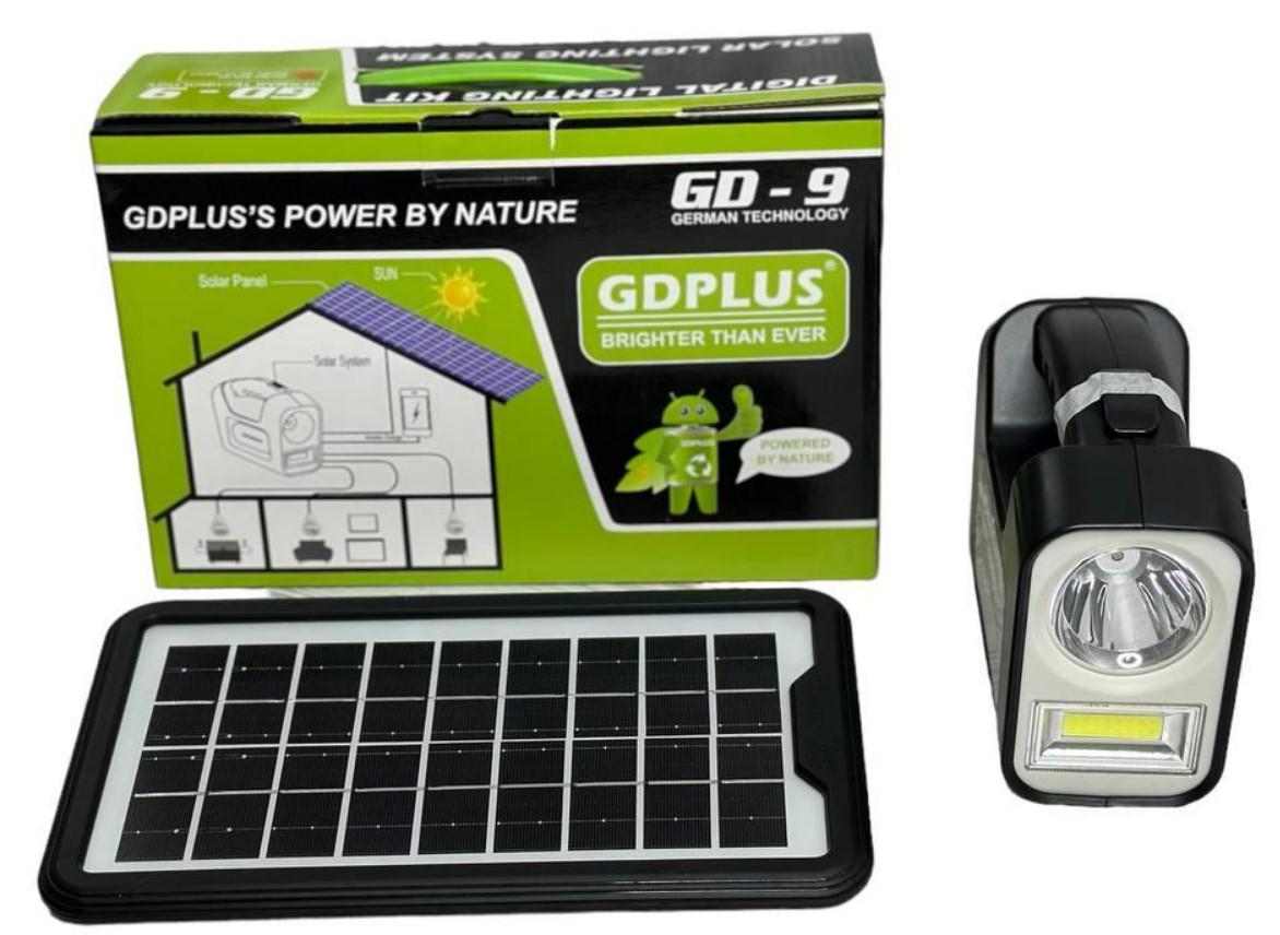 Сонячна станція GDPLUS GD-9 з вбудованим акумулятором/ліхтарем і додатковою лампою 4500 мАг (1988504710) - фото 7