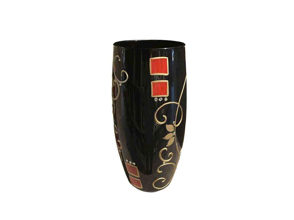 Ваза Геллери Гласс Х037 Делюкс стекло 27 см Черный (963247)