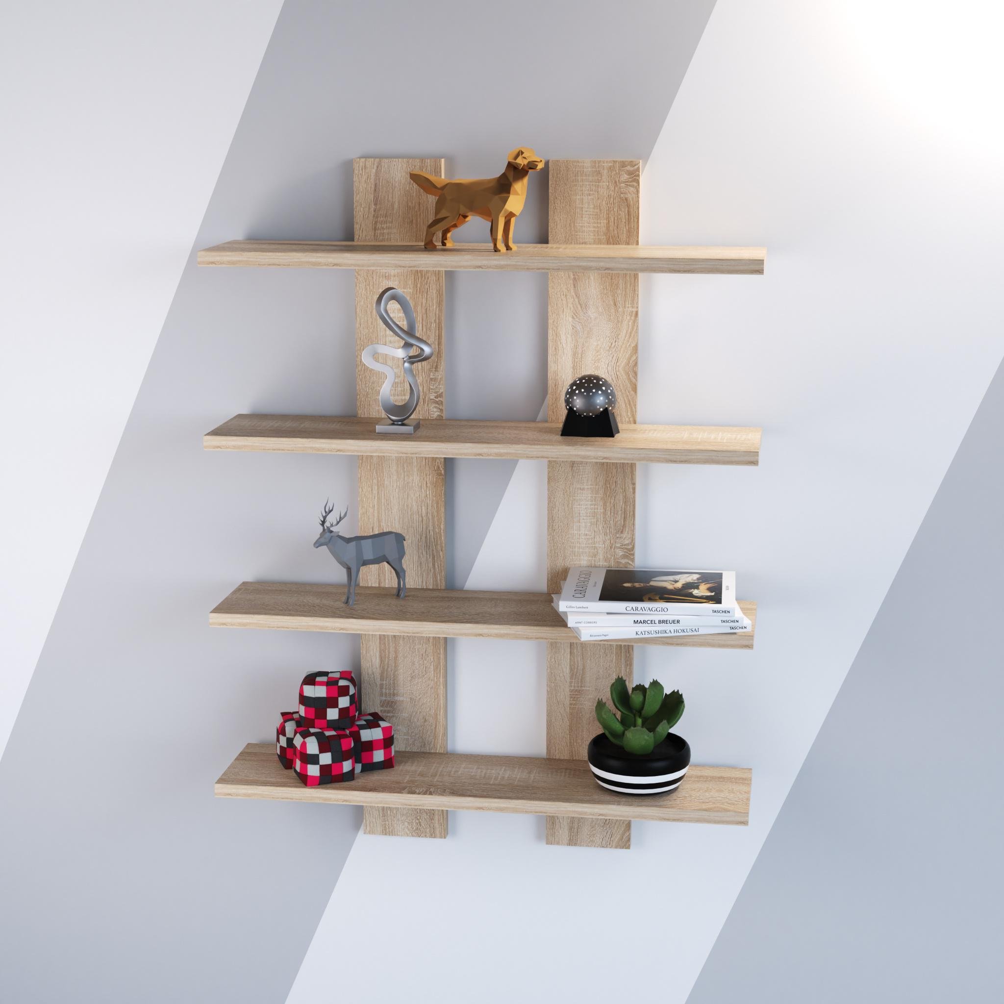 Полка подвесная П-4 600х120х800 мм Дуб Сонома (13007) - фото 2