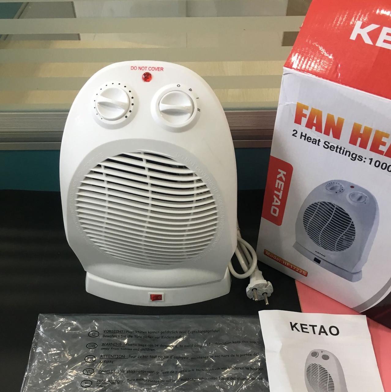 Тепловентилятор KETAO с поворотным механизмом 1000/2000 Вт (2132707258) - фото 8 Тепловентилятор KETAO с поворотным механизмом 1000/2000 Вт (2132707258) - фото 8