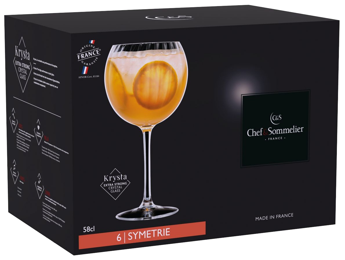 Набір келихів Chef&Sommelier SYMETRIE 6 шт. 580 мл (UG-Q8707/1) - фото 5 Набір келихів Chef&Sommelier SYMETRIE 6 шт. 580 мл (UG-Q8707/1) - фото 5
