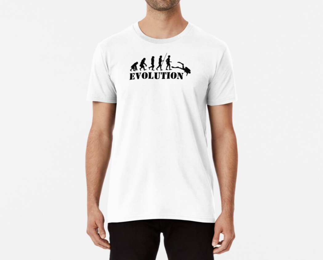 Футболка мужская Stedman с принтом Evolution XL Белый (ПН64-10)