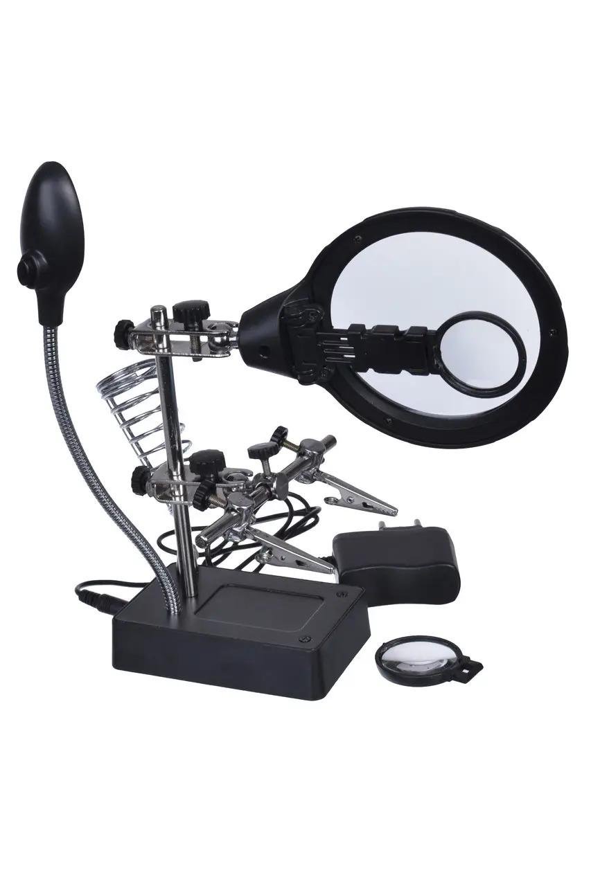 Третья рука для пайки Zhongdi ZD-126-3 LED универсальна Черный - фото 4