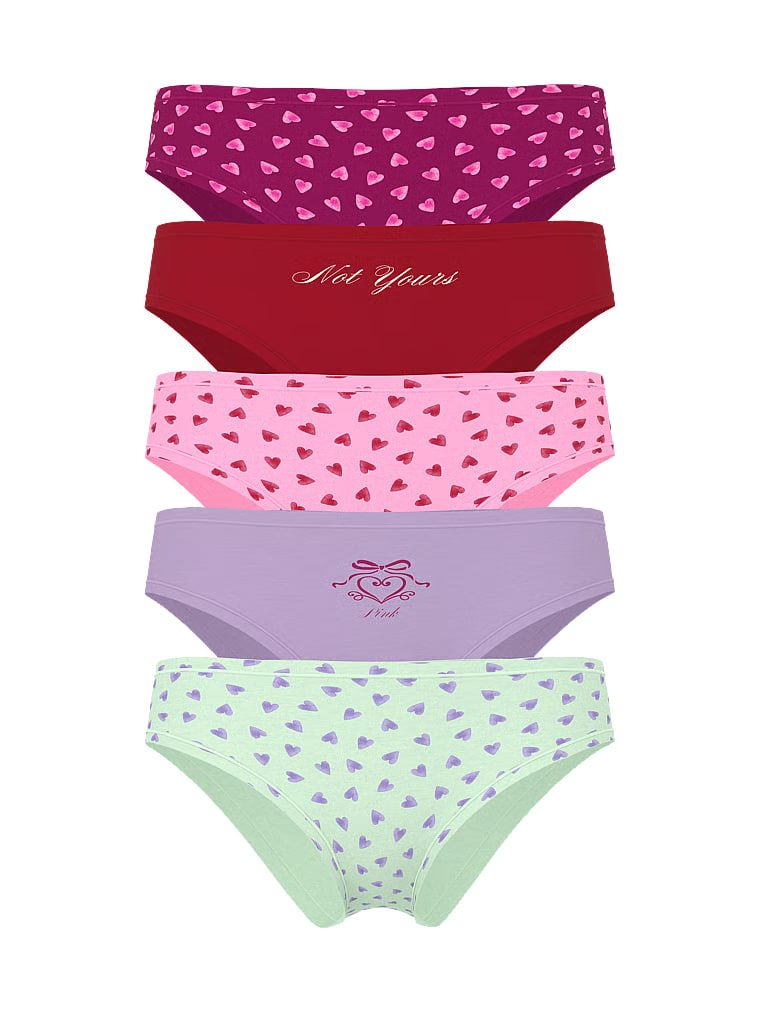 Набор трусиков женский Victoria's Secret Cotton Cheeky 5в1/S Разноцветный (3058553605)