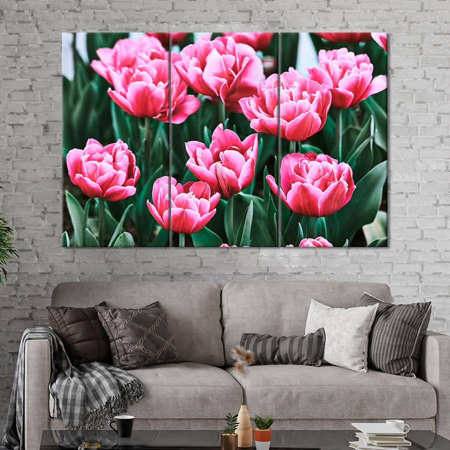 Картина цветы и растения Бархатные тюльпаны 156x100 см (A1037-3)