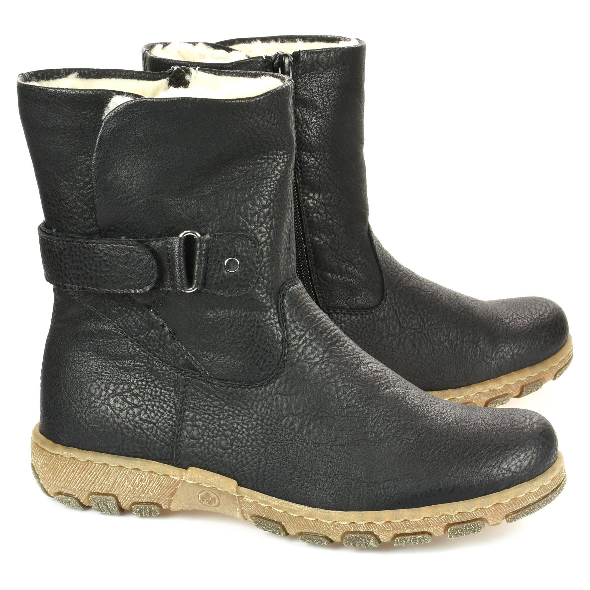 Напівчоботи жіночі зимові Rieker р. 40 Чорний (011116-40) - фото 4